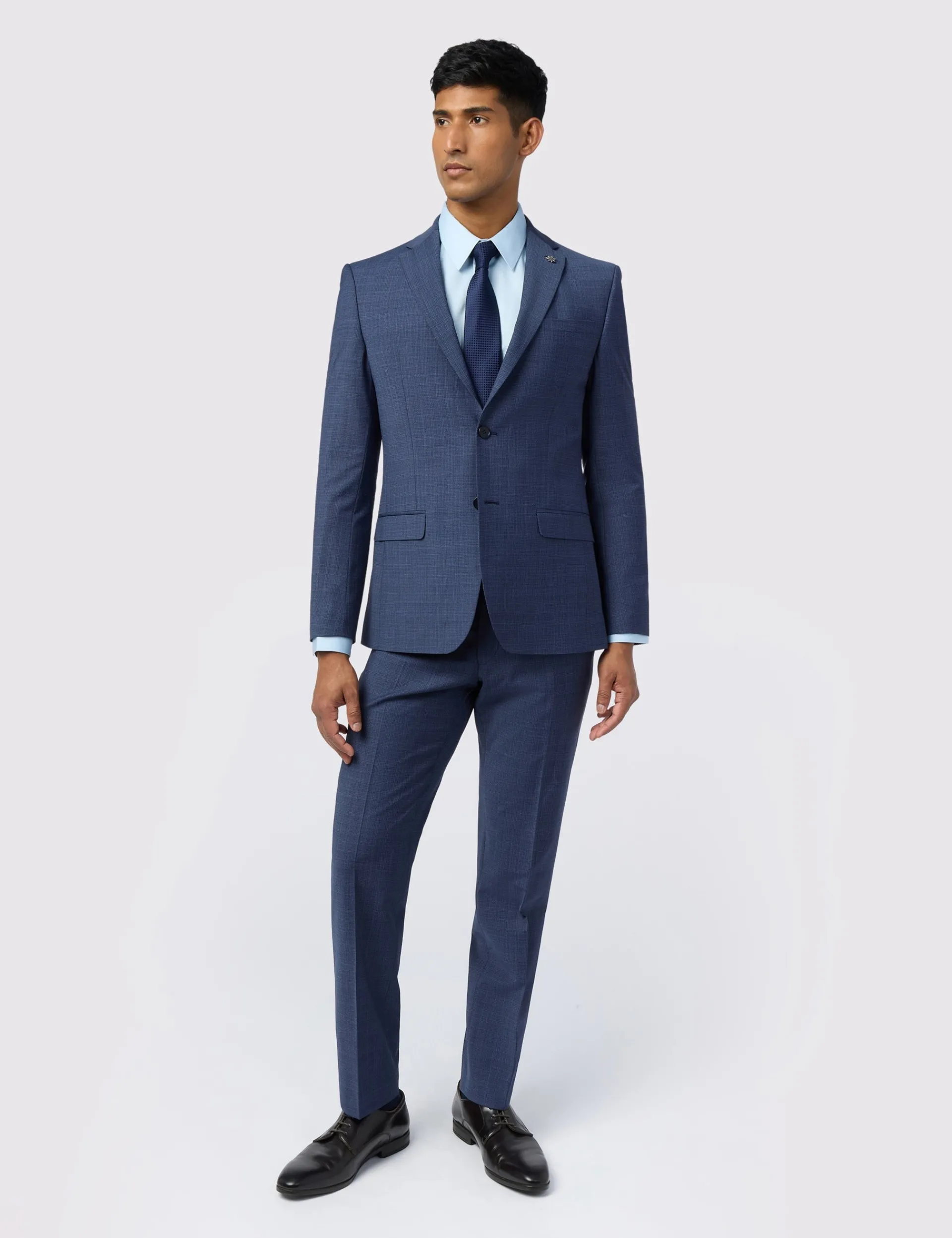Licensee Baird Group Anzüge & Maßanfertigungen|Arbeitskleidung<Anzugjacke mit Mikro-Karo-Performance-Slim-Fit-Optik