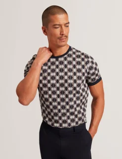New Lobster Limited Der Weihnachtsladen|Oberteile & T-Shirts<Argyle-Streifen-Jacquard-Strick-T-Shirt
