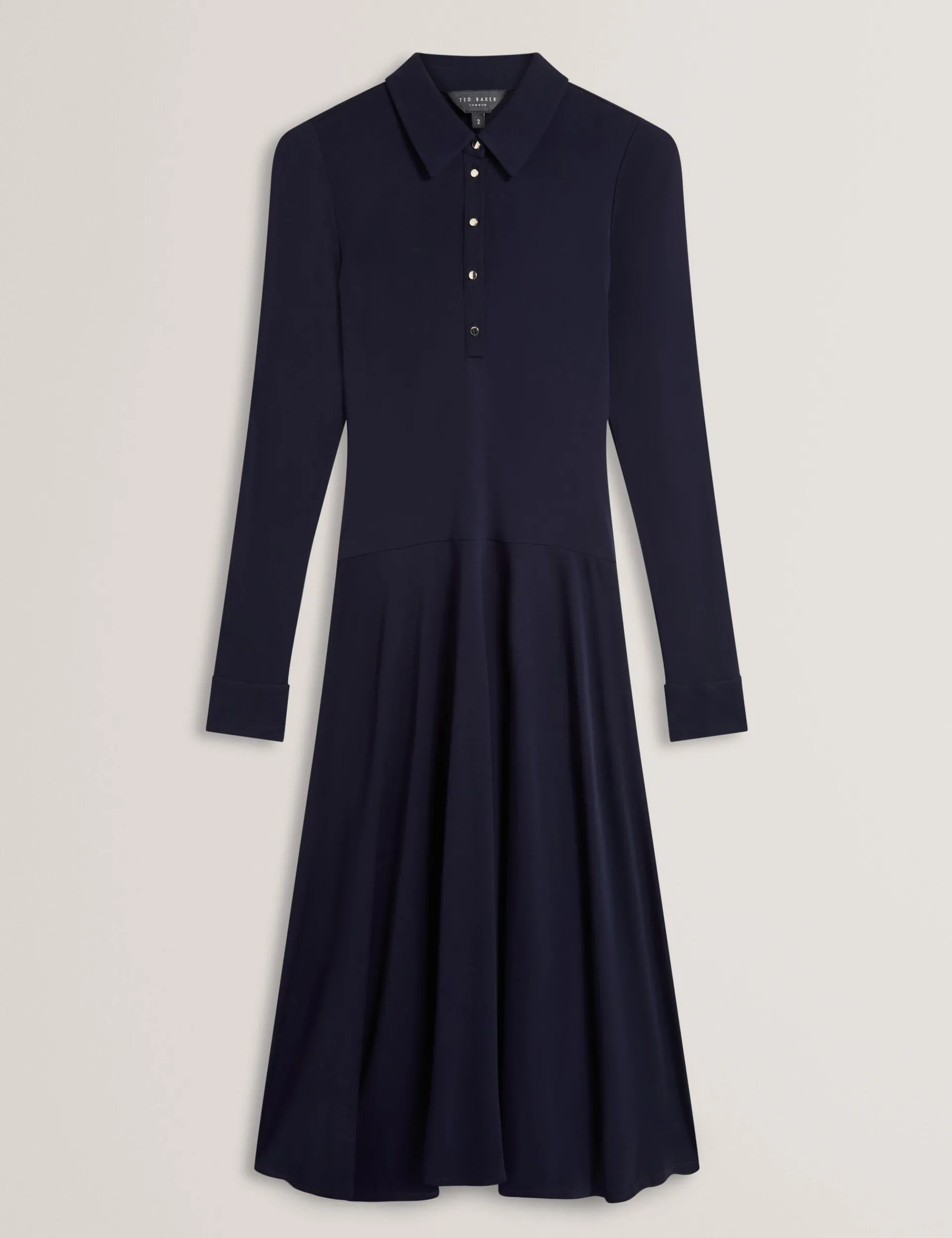 New Lobster Limited Luftiger Blues Bearbeiten|Kleider<Asymmetrisches Jersey-Midi-Hemdkleid