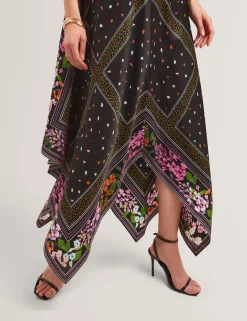 New Lobster Limited Der Weihnachtsladen|Kleider<Asymmetrisches Midi-Kleid mit Schalprint