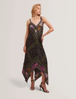 New Lobster Limited Der Weihnachtsladen|Kleider<Asymmetrisches Midi-Kleid mit Schalprint