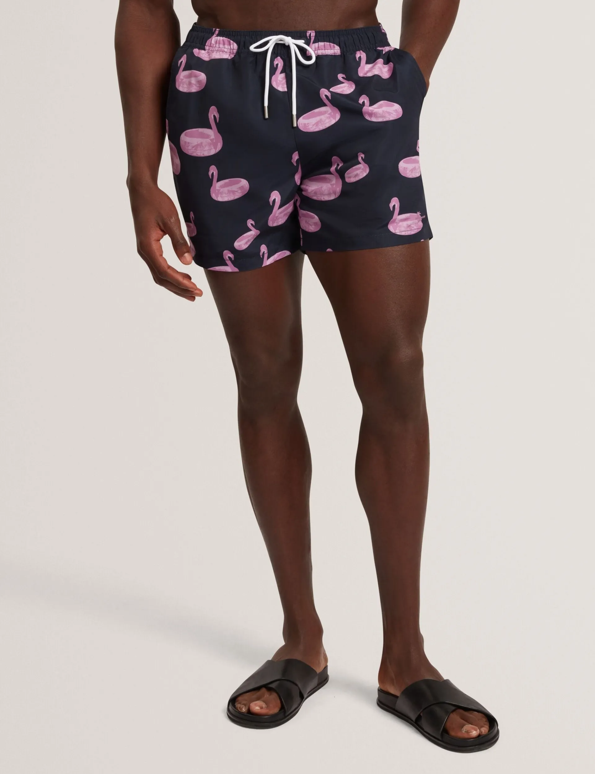 New Lobster Limited Bademode|Der Weihnachtsladen<Badehose mit Flamingo-Print und Kordelzug