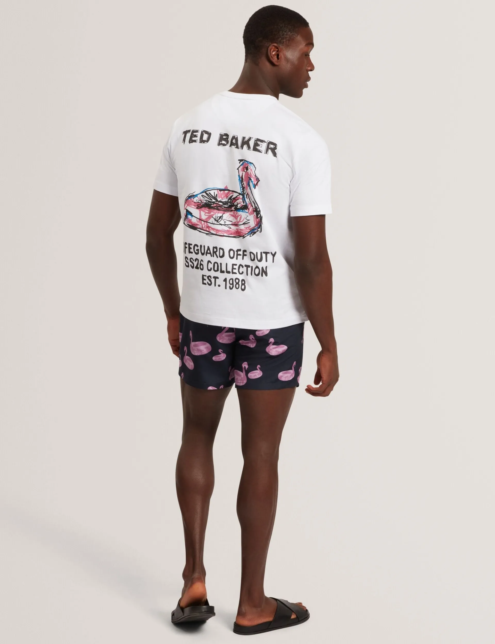 New Lobster Limited Bademode|Der Weihnachtsladen<Badehose mit Flamingo-Print und Kordelzug