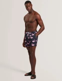 New Lobster Limited Bademode|Der Weihnachtsladen<Badehose mit Flamingo-Print und Kordelzug