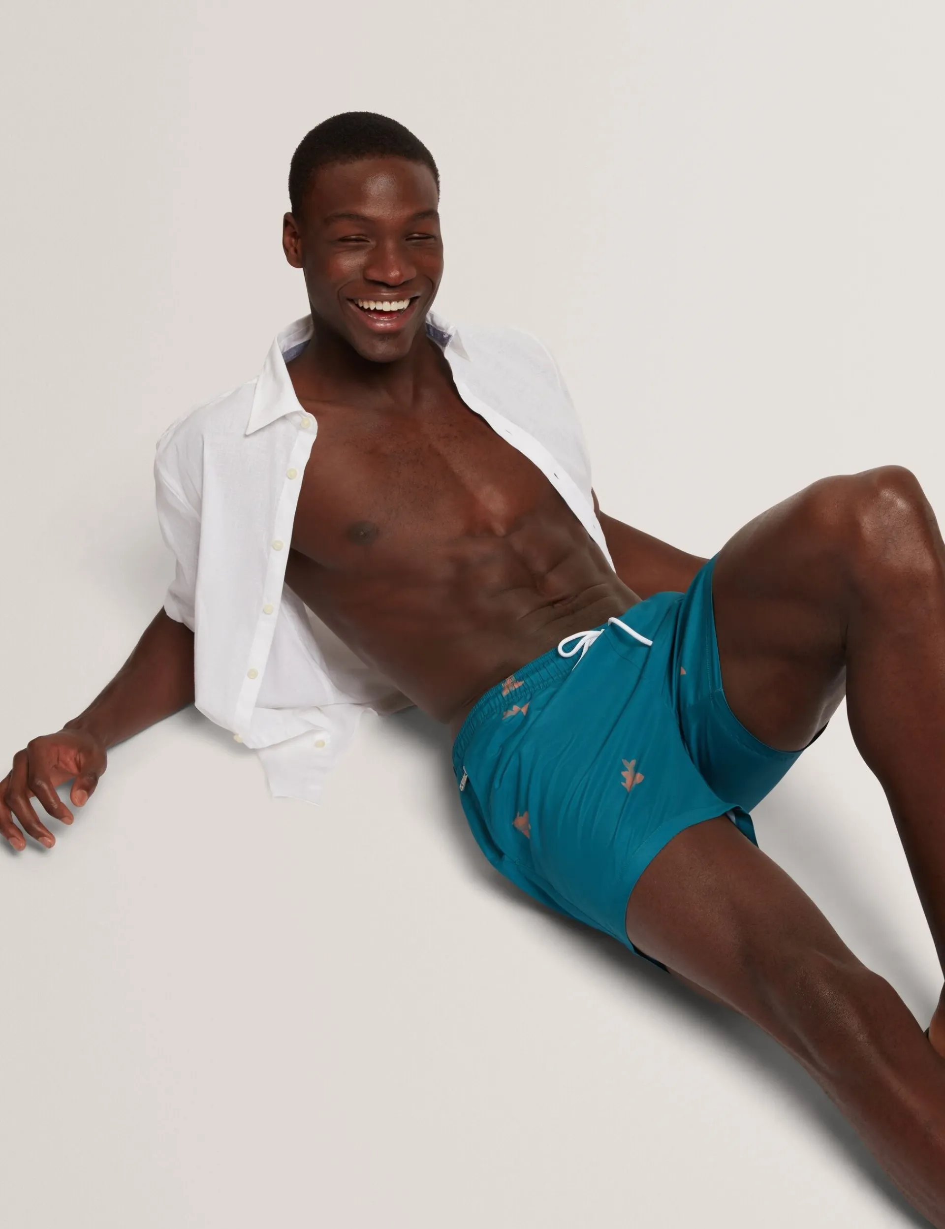 New Lobster Limited Bademode|Der Weihnachtsladen<Badehose mit Goldfischmuster und Kordelzug