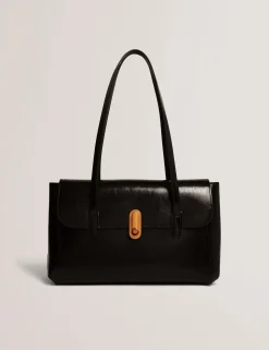 New Lobster Limited Schultertaschen<Baguette-Tasche aus geknittertem Leder mit Drehverschluss