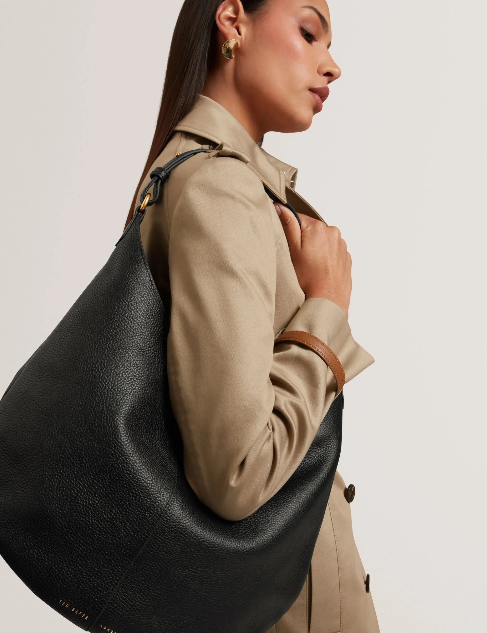 New Lobster Limited Schultertaschen<Bar Detail Slouchy Leder Hobo Bag