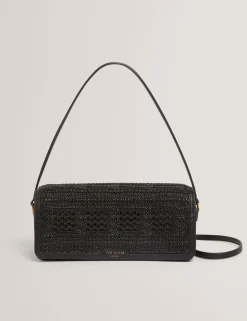 New Lobster Limited Schultertaschen|Der Weihnachtsladen<Bastpaneel-Umhängetasche im Baguette-Stil