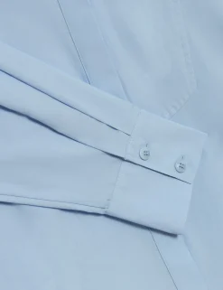New Lobster Limited Oberteile & Blusen|Luftiger Blues Bearbeiten<Baumwollhemd mit übergroßem Latzdetail