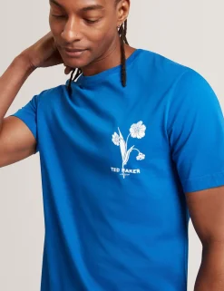 New Lobster Limited Der Weihnachtsladen|Breezy Blues Bearbeiten<Baumwoll-T-Shirt mit Blumenlogo