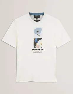 New Lobster Limited Der Weihnachtsladen|Breezy Blues Bearbeiten<Baumwoll-T-Shirt mit doppeltem Blumenmuster