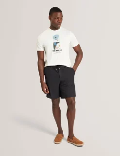 New Lobster Limited Der Weihnachtsladen|Breezy Blues Bearbeiten<Baumwoll-T-Shirt mit doppeltem Blumenmuster