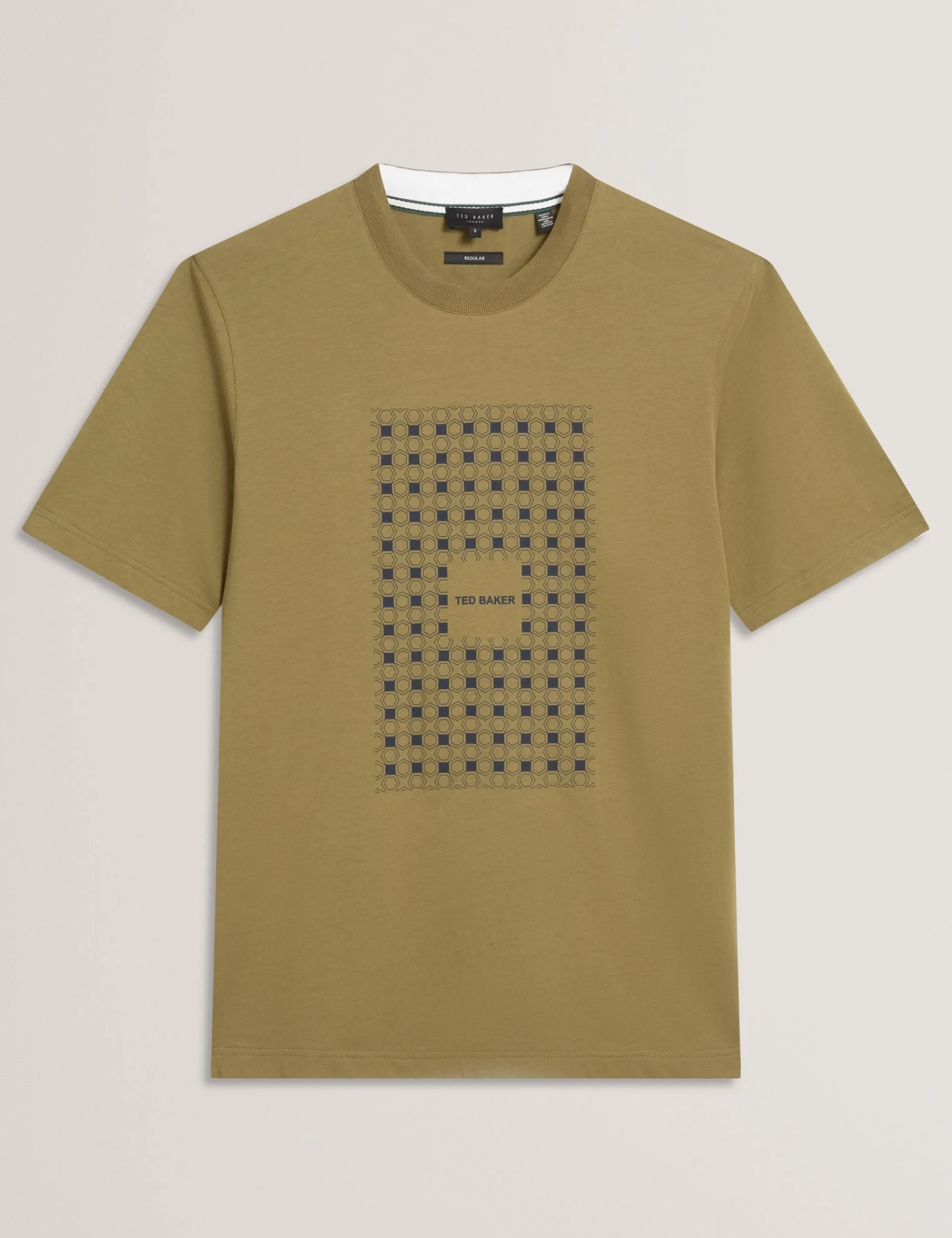 New Lobster Limited Der Weihnachtsladen|Breezy Blues Bearbeiten<Baumwoll-T-Shirt mit Fliesenmuster und Rundhalsausschnitt