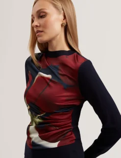 New Lobster Limited Die Satin-Kollektion|Arbeitskleidung<Bedrucktes Feinstrickoberteil mit Satin-Vorderseite