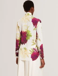 New Lobster Limited Anzüge & Zweiteiler|Oberteile & Blusen<Bluse mit bedrucktem Schalkragen und langen Ärmeln