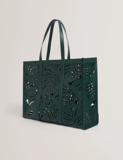 New Lobster Limited Tragetaschen|Der Weihnachtsladen<Breite Ledertasche mit Blattausschnitt