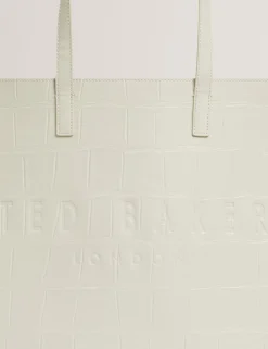 New Lobster Limited Tragetaschen|Icon & Signature Taschen<Breite Tragetasche mit Krokodil-Effekt