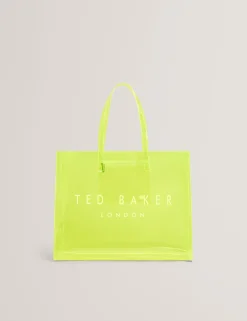 New Lobster Limited Tragetaschen|Icon & Signature Taschen<Breite Tragetasche mit Neon-Symbol aus durchsichtigem Vinyl