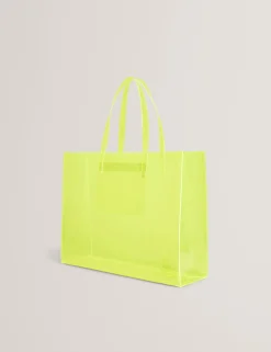 New Lobster Limited Tragetaschen|Icon & Signature Taschen<Breite Tragetasche mit Neon-Symbol aus durchsichtigem Vinyl