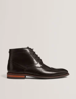 Herren New Lobster Limited Intelligente Schuhe|Luxusgeschenke Für Herren<Brogue-Chukka-Stiefeletten aus Leder