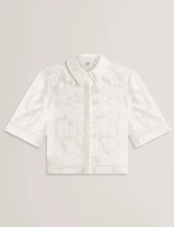 New Lobster Limited Anzüge & Zweiteiler|Die Hochzeitsredaktion<Burnout-Shirt mit Blumenmuster und verkürztem Schnitt