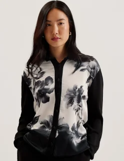 New Lobster Limited Oberteile & Blusen|Pullover & Strickjacken<Cardigan mit einfarbigem Print und gewebter Vorderseite