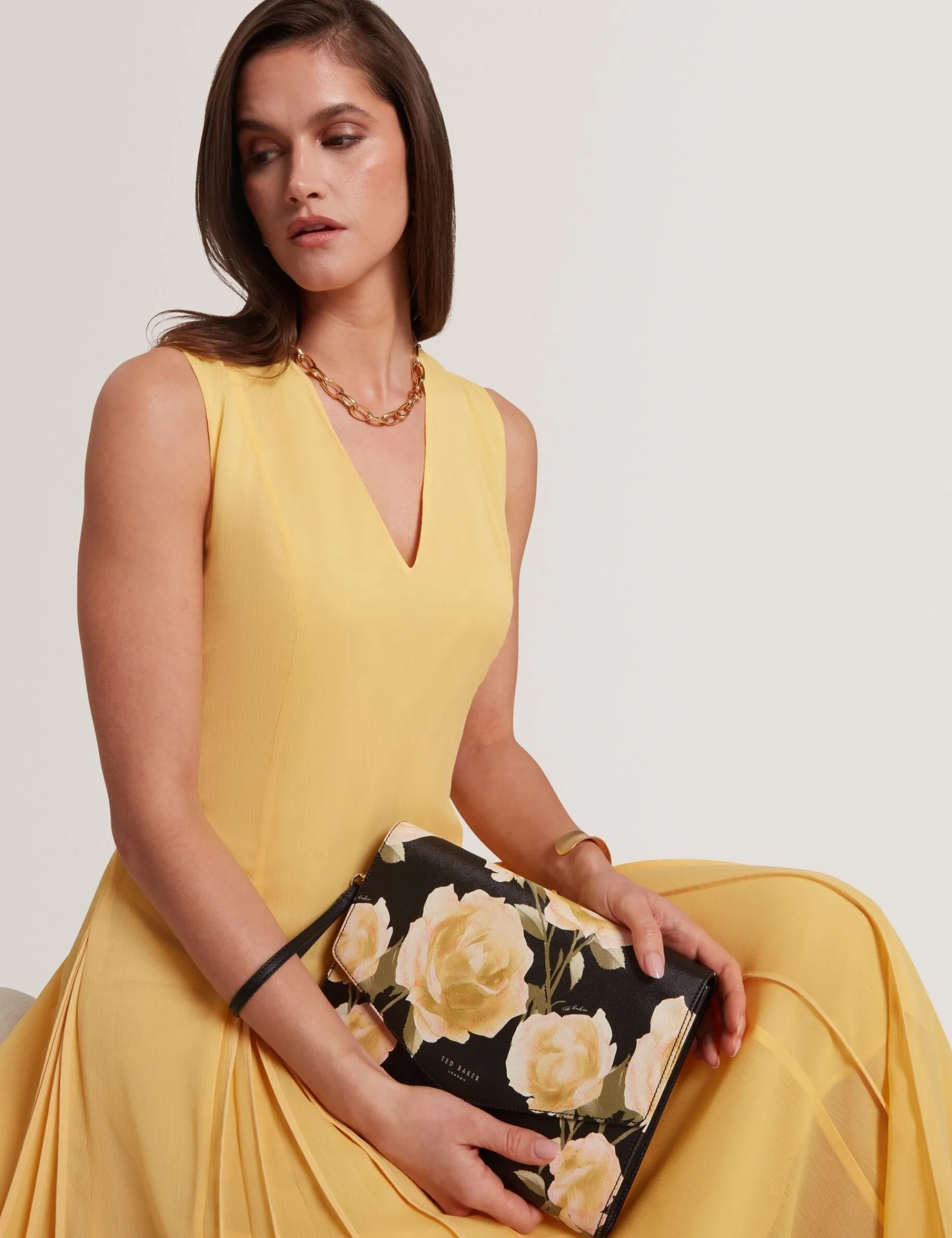New Lobster Limited Neue Frühlingsblumen|Golden Hour<Clutch Bag mit gelbem Rosenmuster