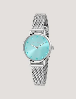 Damen Licensee Timex Luxusgeschenke Für Damen|Sämtliches Zubehör<Crystal Dial Blue & Silver Mesh Watch