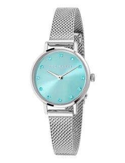 Damen Licensee Timex Luxusgeschenke Für Damen|Sämtliches Zubehör<Crystal Dial Blue & Silver Mesh Watch