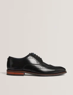 Herren New Lobster Limited Intelligente Schuhe|Luxusgeschenke Für Herren<Derby-Brogue-Schuhe aus poliertem Leder