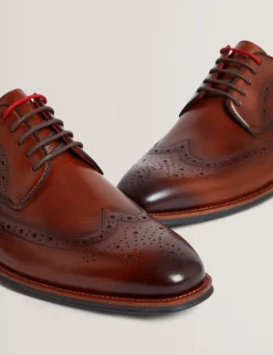 Herren New Lobster Limited Intelligente Schuhe|Luxusgeschenke Für Herren<Derby-Brogue-Schuhe aus poliertem Leder