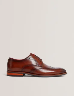 Herren New Lobster Limited Intelligente Schuhe|Luxusgeschenke Für Herren<Derby-Brogue-Schuhe aus poliertem Leder