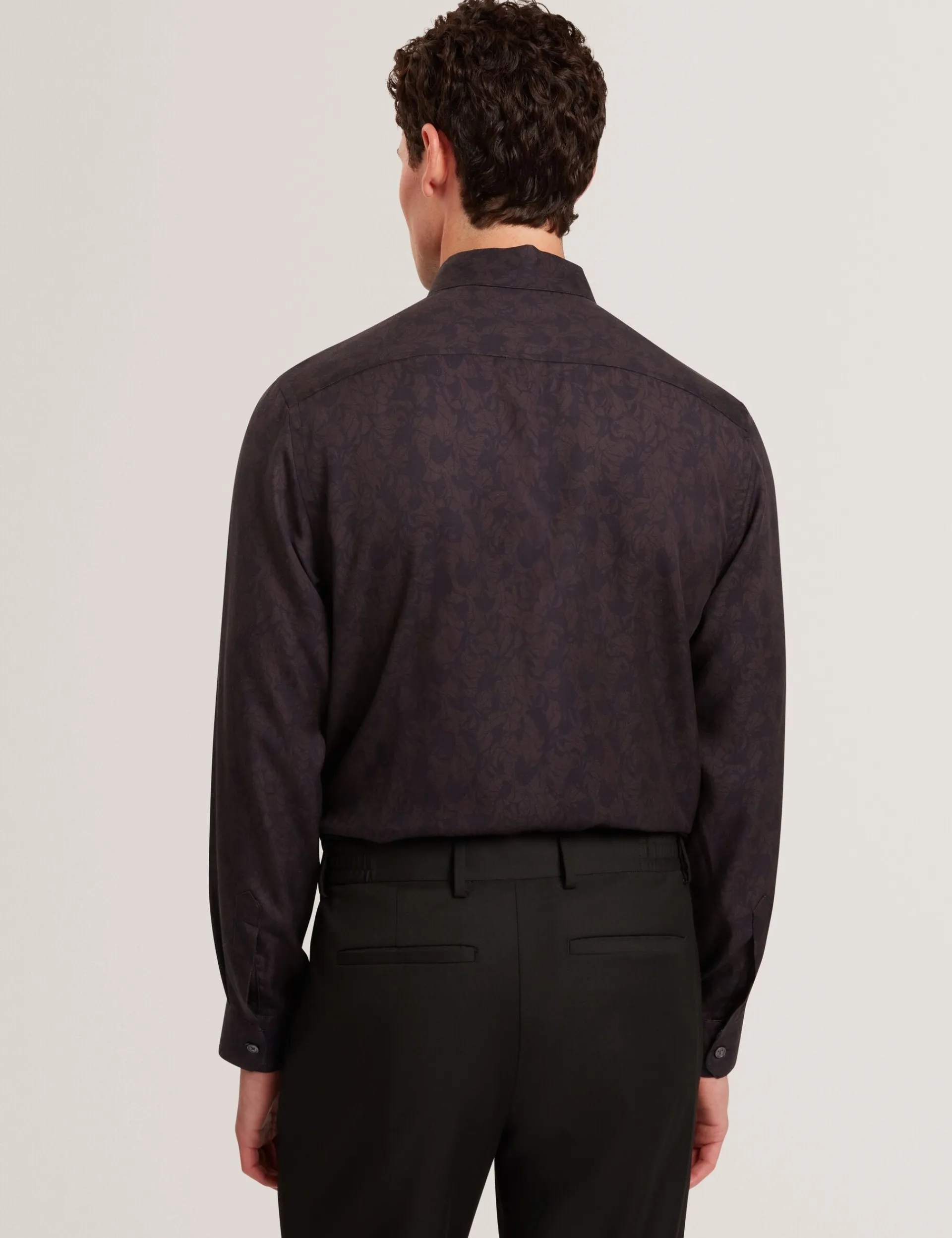 New Lobster Limited Shirts<Dunkelblaues, gewebtes Hemd mit Blumenmuster