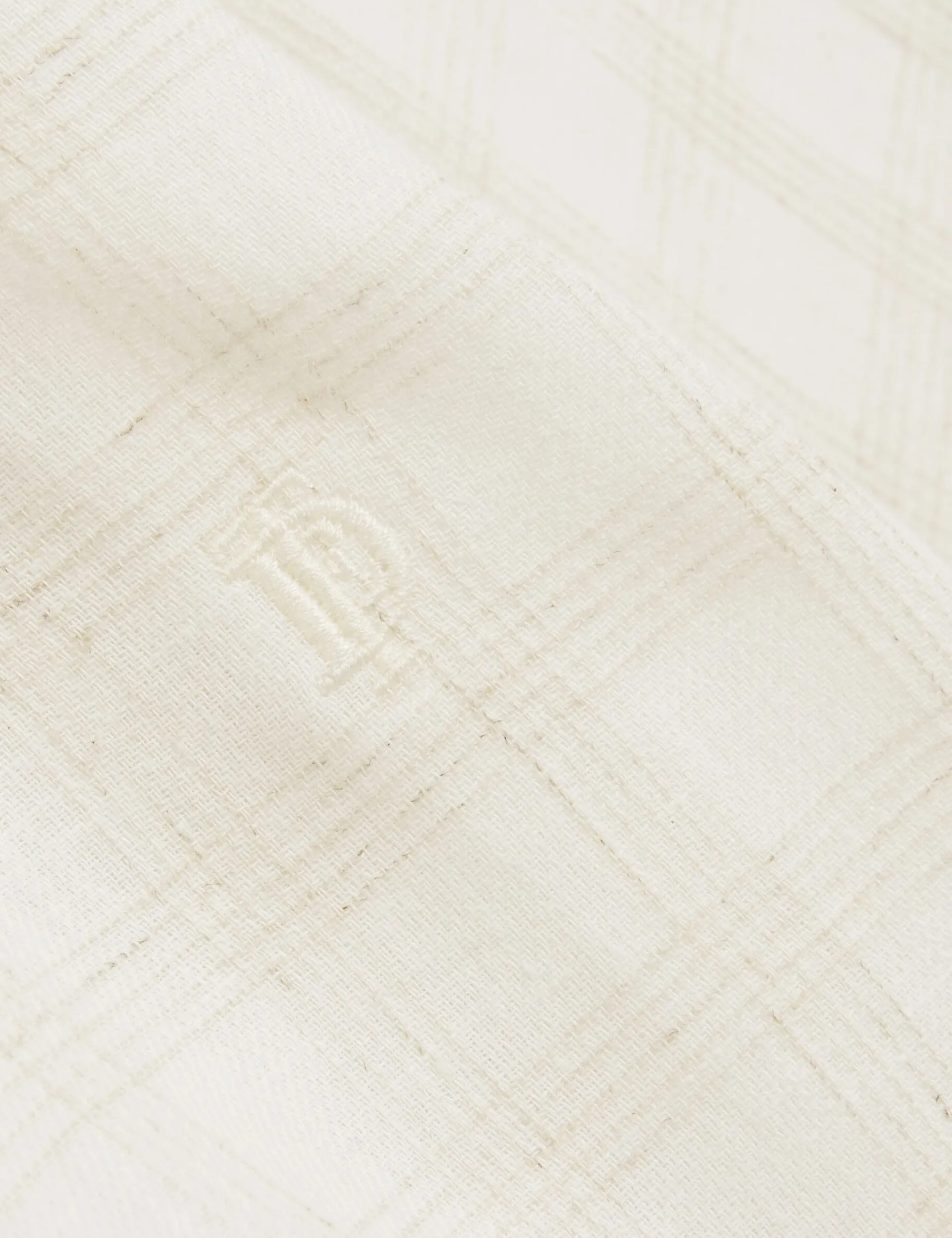 New Lobster Limited Breezy Blues Bearbeiten|Shirts<Entspanntes Langarmhemd aus Leinenmischung mit Marl-Karo