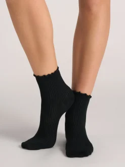 United Legwear & Apparel Co. Sämtliches Zubehör|Socken<3er-Pack gemischte Rüschen-Knöchelsocken