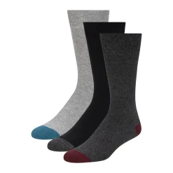 United Legwear & Apparel Co. Sämtliches Zubehör|Socken<3er-Pack kontrastfarbene Socken mit Fersen- und Zehenbereich