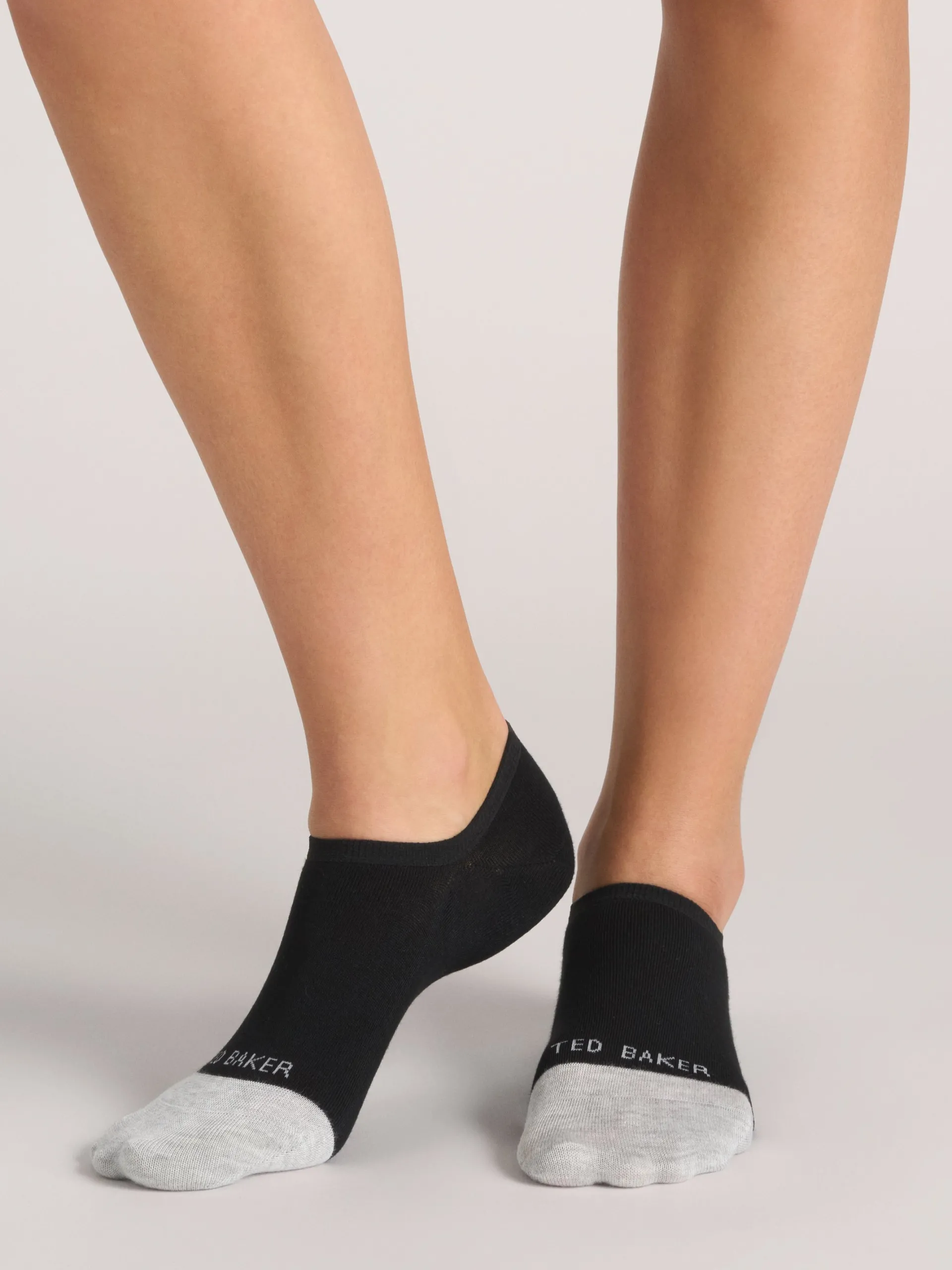 United Legwear & Apparel Co. Sämtliches Zubehör|Socken<3er-Pack kontrastfarbene Zehenkappen-Sneakersocken