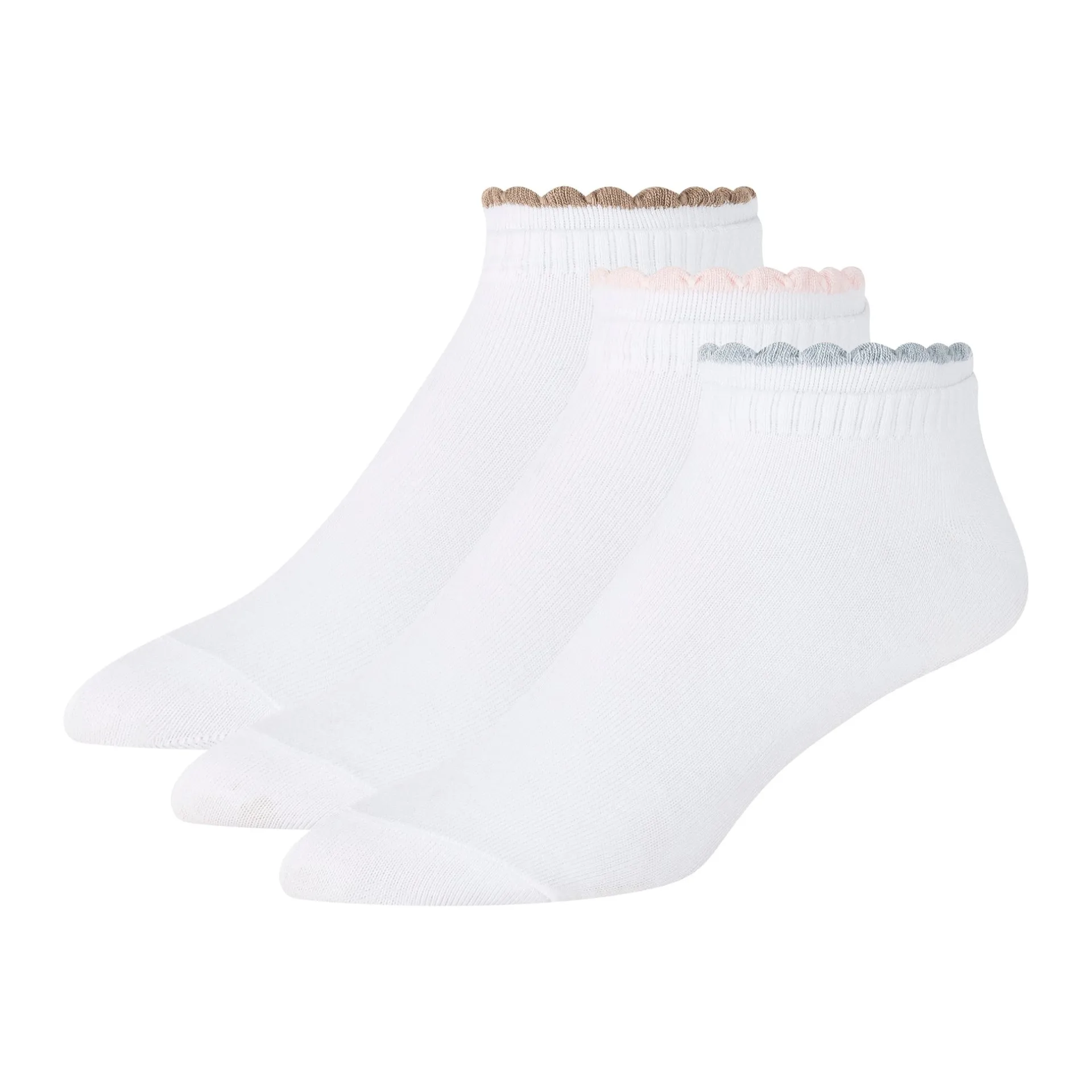 United Legwear & Apparel Co. Sämtliches Zubehör|Socken<3er-Packung kurze, gewellte Knöchelsocken