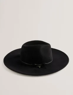 New Lobster Limited Hüte, Handschuhe & Schals|Sämtliches Zubehör<Fedora-Hut aus reiner Wolle mit Schleifendetail
