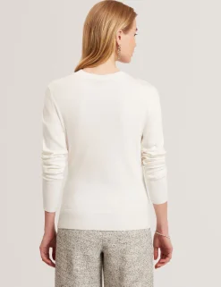 New Lobster Limited Oberteile & Blusen|Pullover & Strickjacken<Feinstrickoberteil mit drapierter Satin-Vorderseite