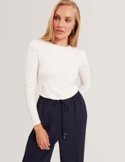 New Lobster Limited Oberteile & Blusen|Arbeitskleidung<Figurbetontes Langarmshirt aus weichem Jersey