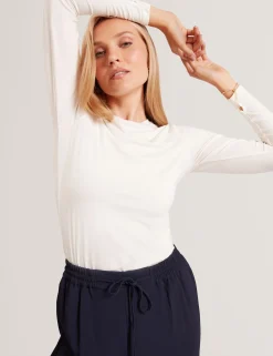 New Lobster Limited Oberteile & Blusen|Arbeitskleidung<Figurbetontes Langarmshirt aus weichem Jersey