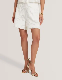 New Lobster Limited Anzüge & Zweiteiler|Hosen & Shorts<Florale Textur Hochgeschnittene Webshorts