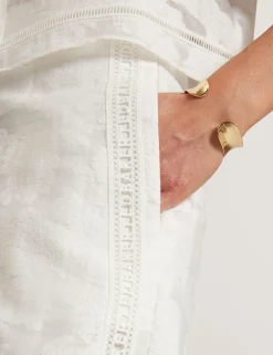 New Lobster Limited Anzüge & Zweiteiler|Hosen & Shorts<Florale Textur Hochgeschnittene Webshorts