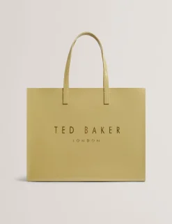 New Lobster Limited Tragetaschen|Golden Hour<Geknitterte Oversized Icon-Tragetasche aus Kunstleder