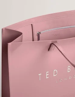 New Lobster Limited Tragetaschen|Golden Hour<Geknitterte Oversized Icon Tote Bag aus Kunstleder