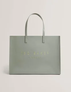 New Lobster Limited Tragetaschen|Golden Hour<Geknitterte Oversized Icon-Tragetasche aus Kunstleder