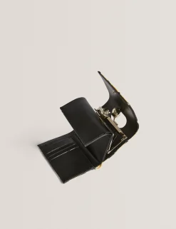 New Lobster Limited Geldbörsen & Kartenetuis|Neue Frühlingsblumen<Geldbörse im Dreifachformat aus Leder mit Rosenmuster und Kugelverschluss