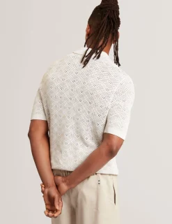 Herren New Lobster Limited Luxusgeschenke Für Herren|Der Weihnachtsladen<Geometrisches, offenes Strick-Kurzarm-Polo