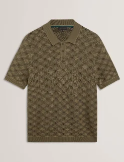 Herren New Lobster Limited Luxusgeschenke Für Herren|Der Weihnachtsladen<Geometrisches, offenes Strick-Kurzarm-Polo